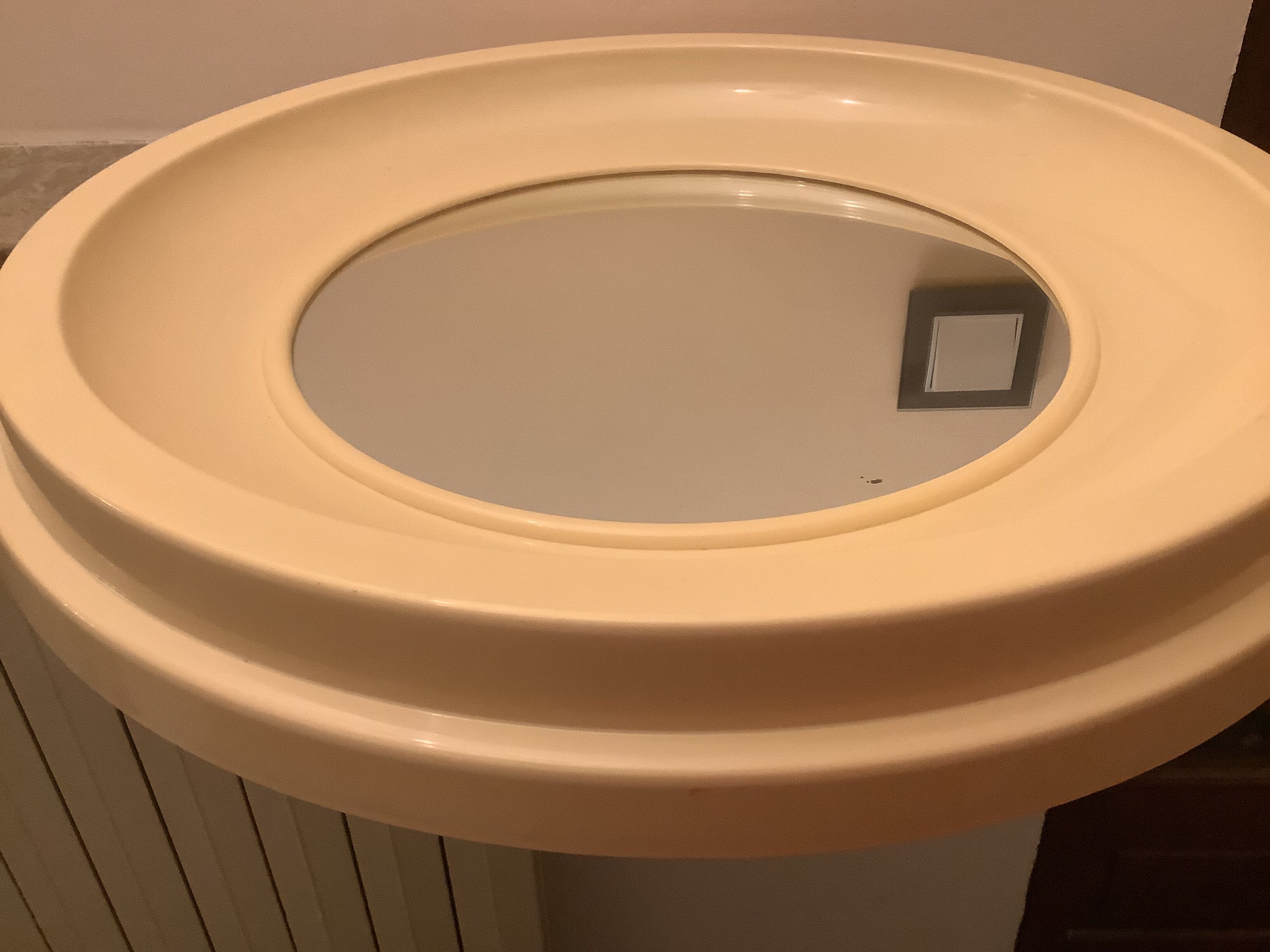 Vintage plastic round mirror