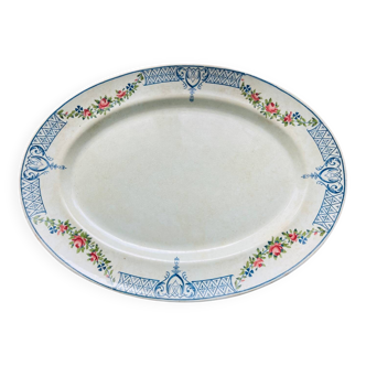 Oval dish in old earthenware