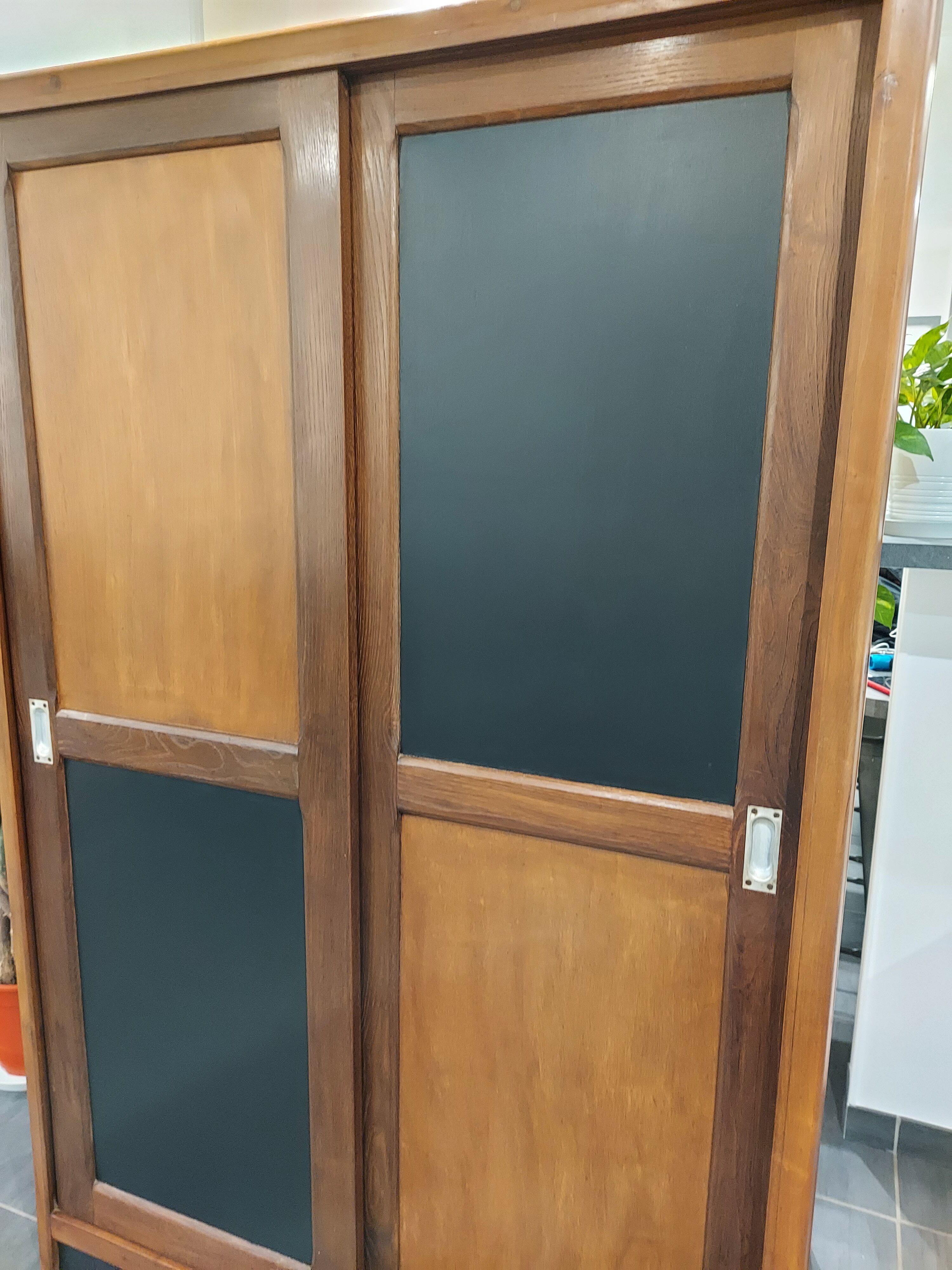 Wardrobe wardrobe sliding doors vintage 1960s