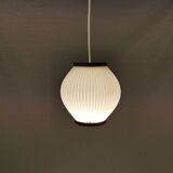 Pleated hanging lamp model Pearl Shade, produced by Hoyrup Light and designed by Lars E Schøiler