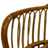 Ensemble de deux fauteuils en rotin du milieu du siècle par Bonacina 1950 Design