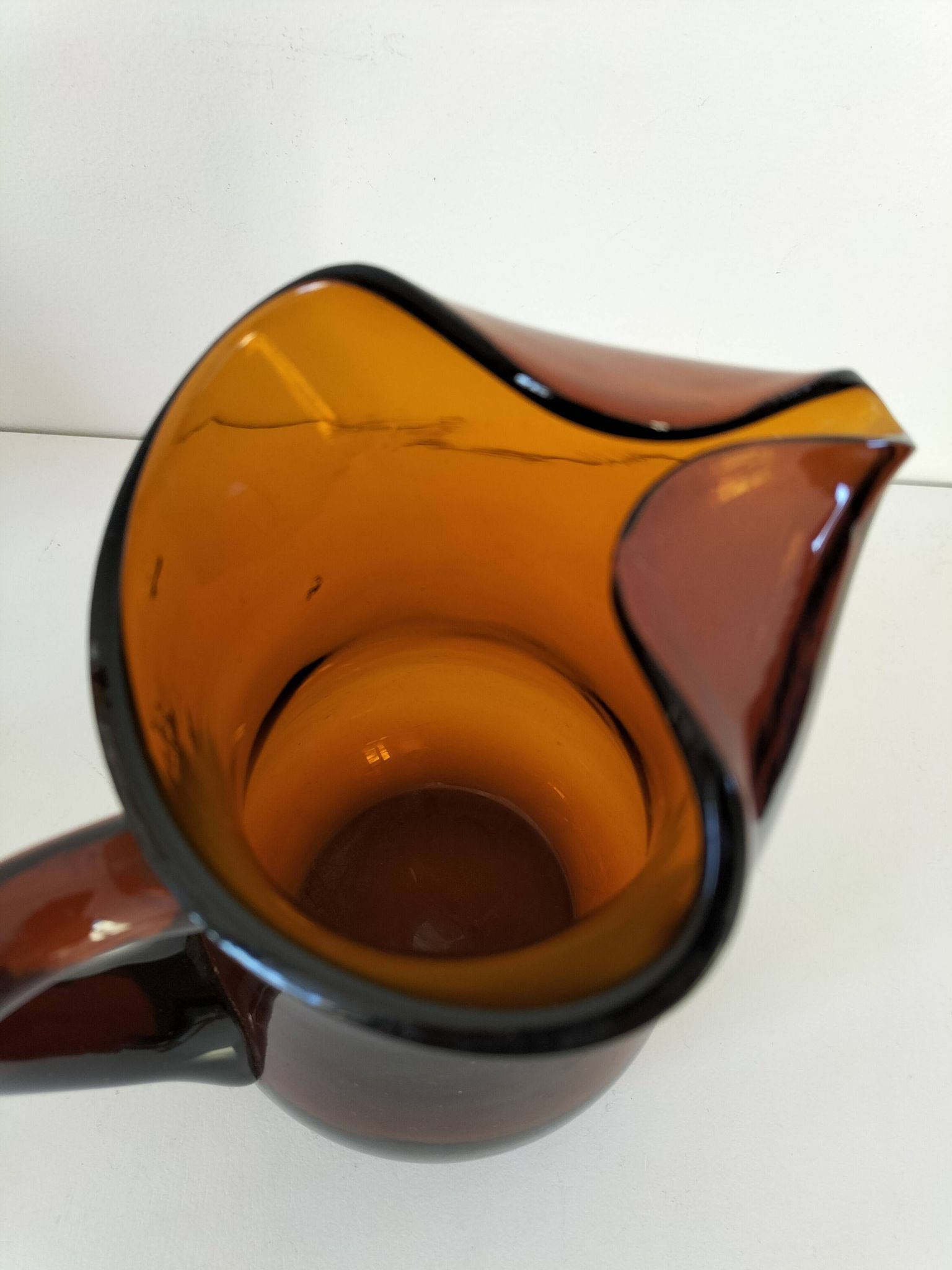 Vintage smoked glass pitcher
