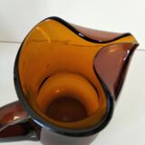Vintage smoked glass pitcher