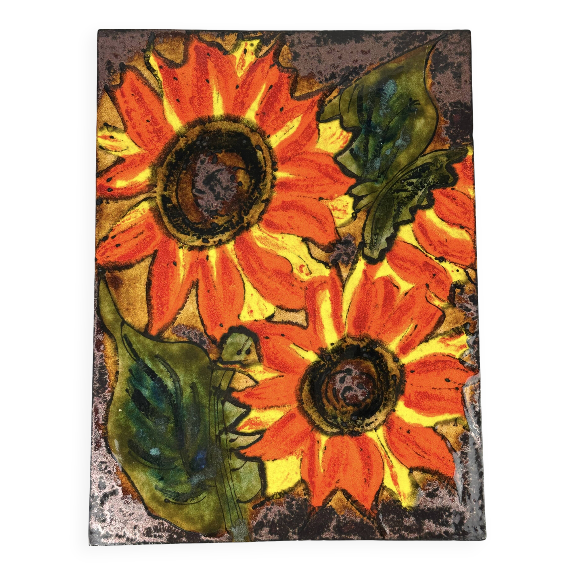 1960s/70s Wall Picture Wall Plate Ceramic Ruscha Hand-Painted Number 769