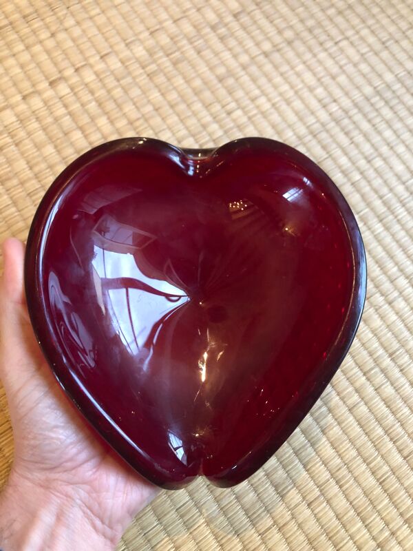 Coupe cendrier en verre de Murano maison Seguso Vetri d'arte années 70-79