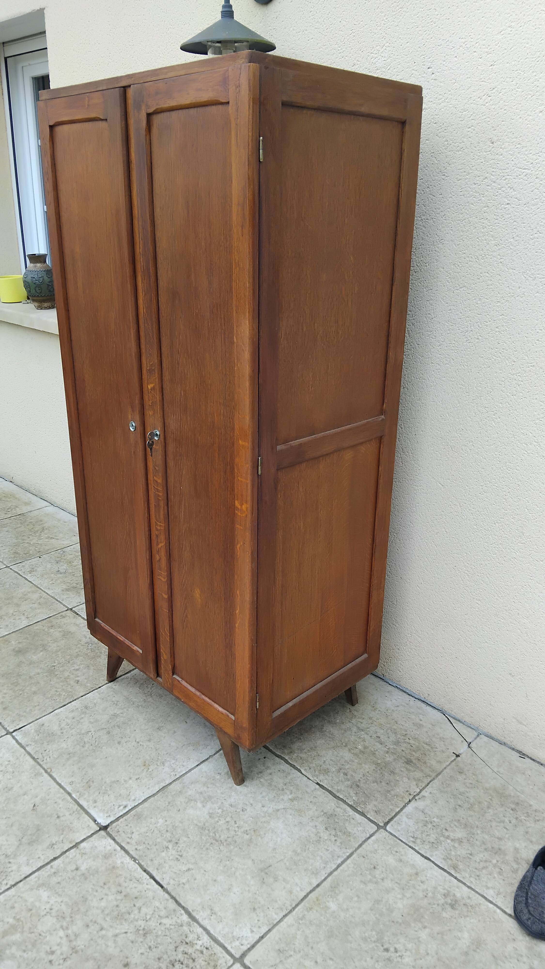 Old small double vintage wardrobe
