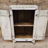 Ancien chevet - cabinet tribal en teck birman