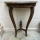Wall lamp console - half moon carved wood old gilded
