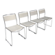Set of 4 italian spaghetti dining chairs, 1970s