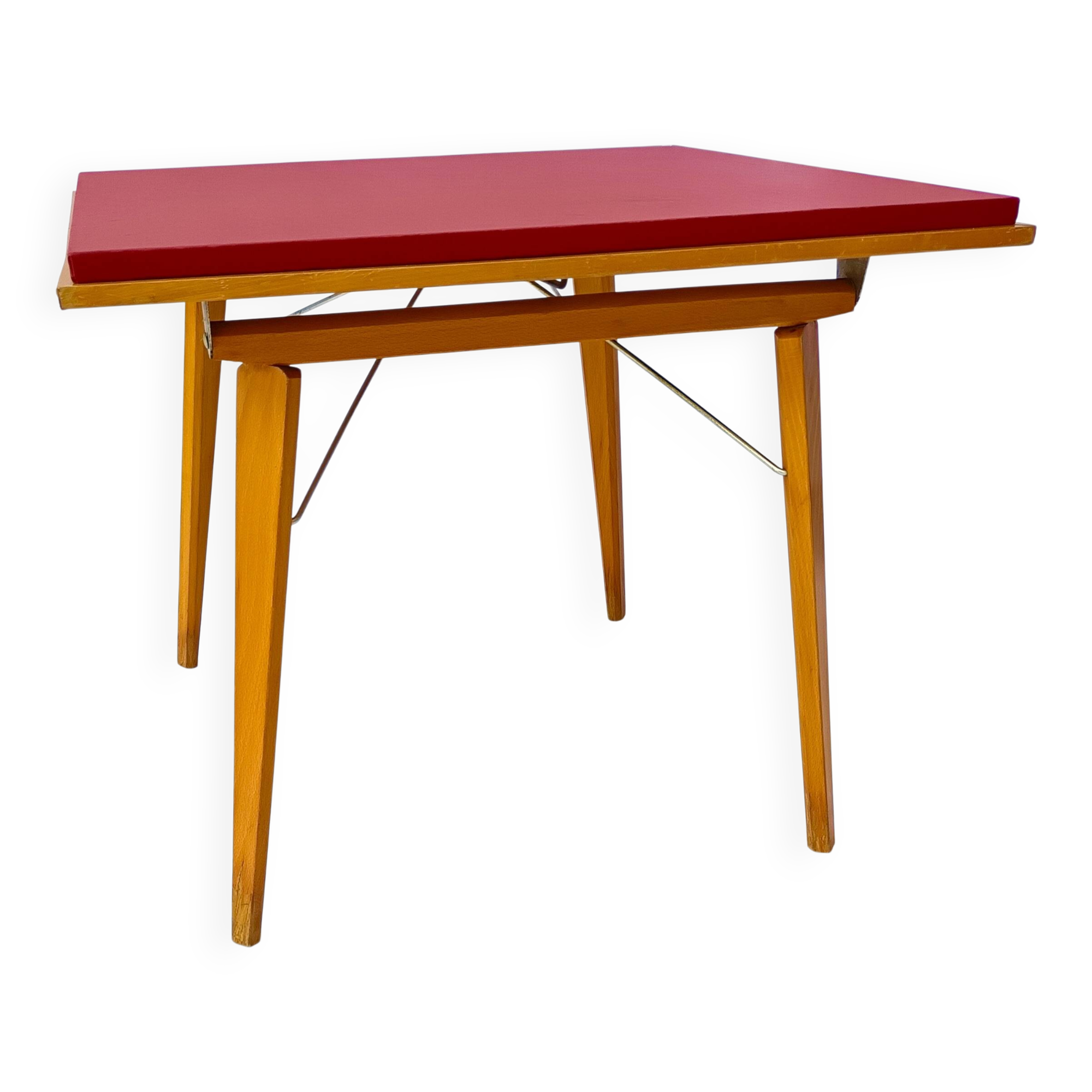 petite table pliante 65 x 65 bois/skaî