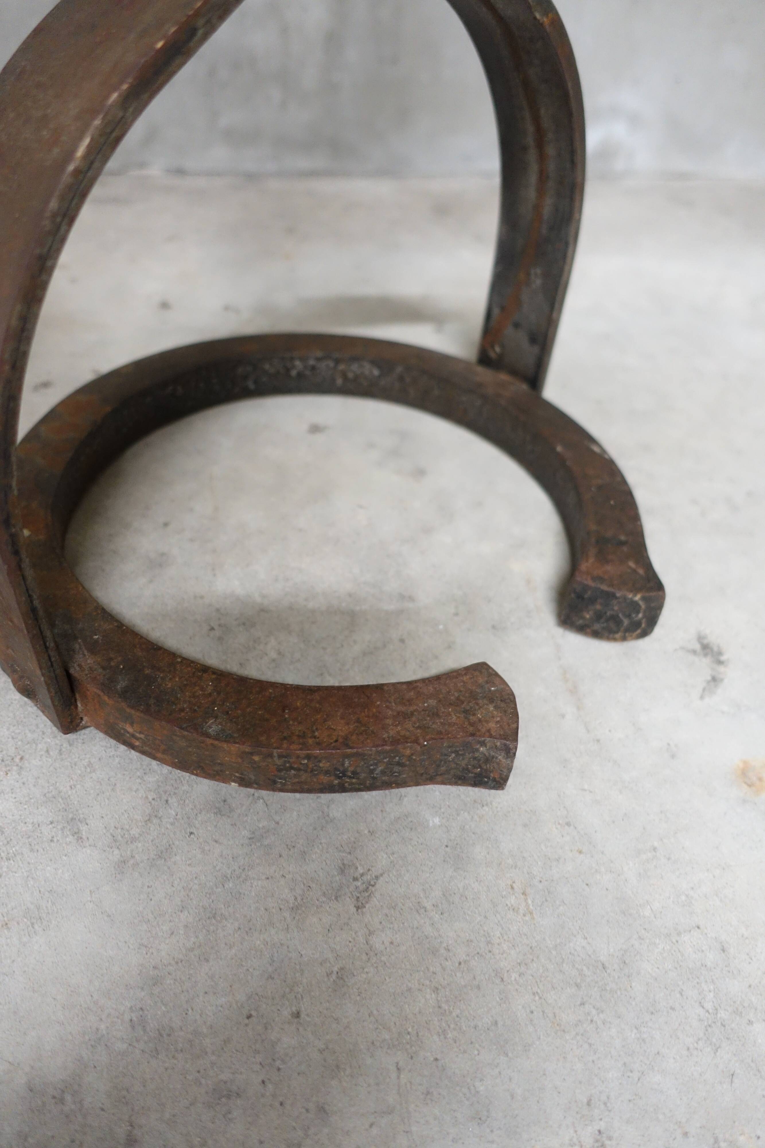 Brutalist wrought iron chain floor lamp 1960s