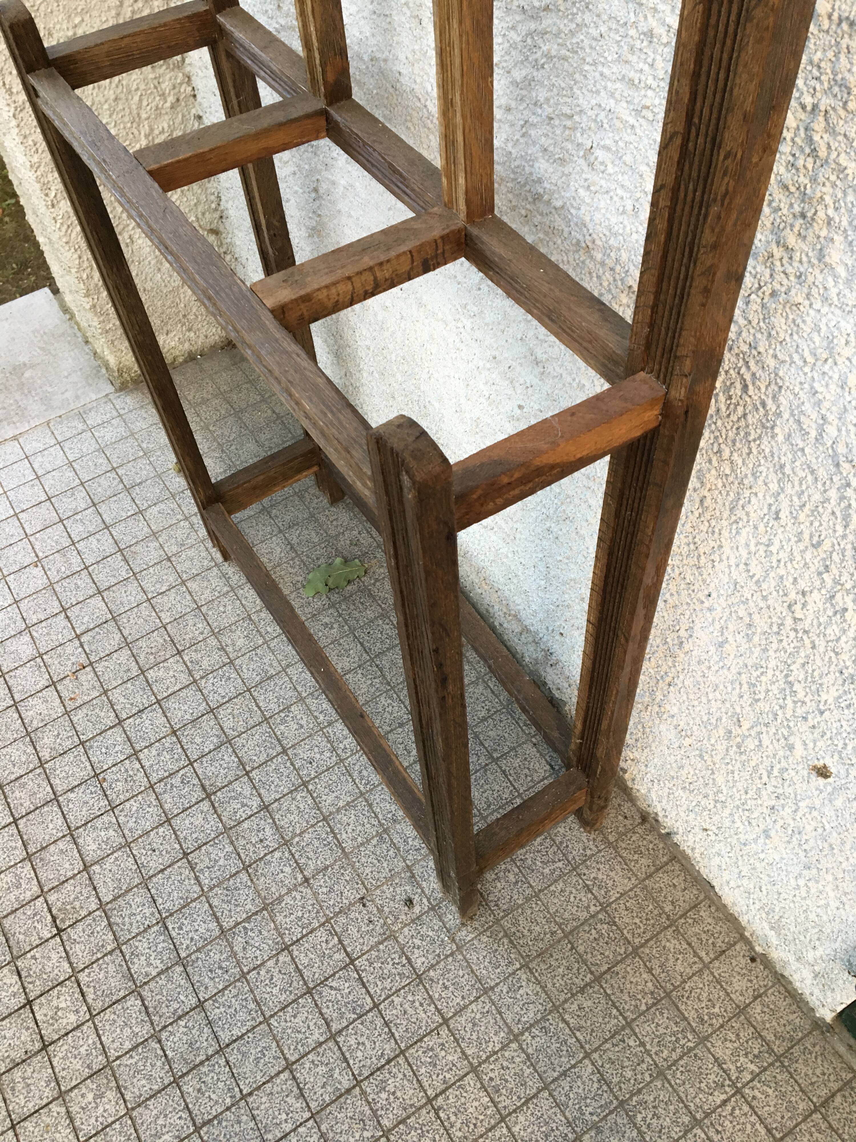 Old coat rack with mirror