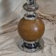 Vintage 1970 metal and ceramic lamp