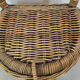 Basket woven wicker, trolley on wheels