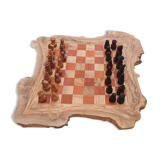 Echiquier rustique en bois, en bois
