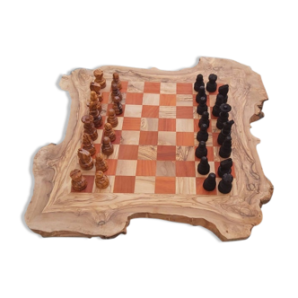 Echiquier rustique en bois, en bois