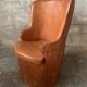 Scandinavian Swedish pine log stump chair "kubbstol" 1970s