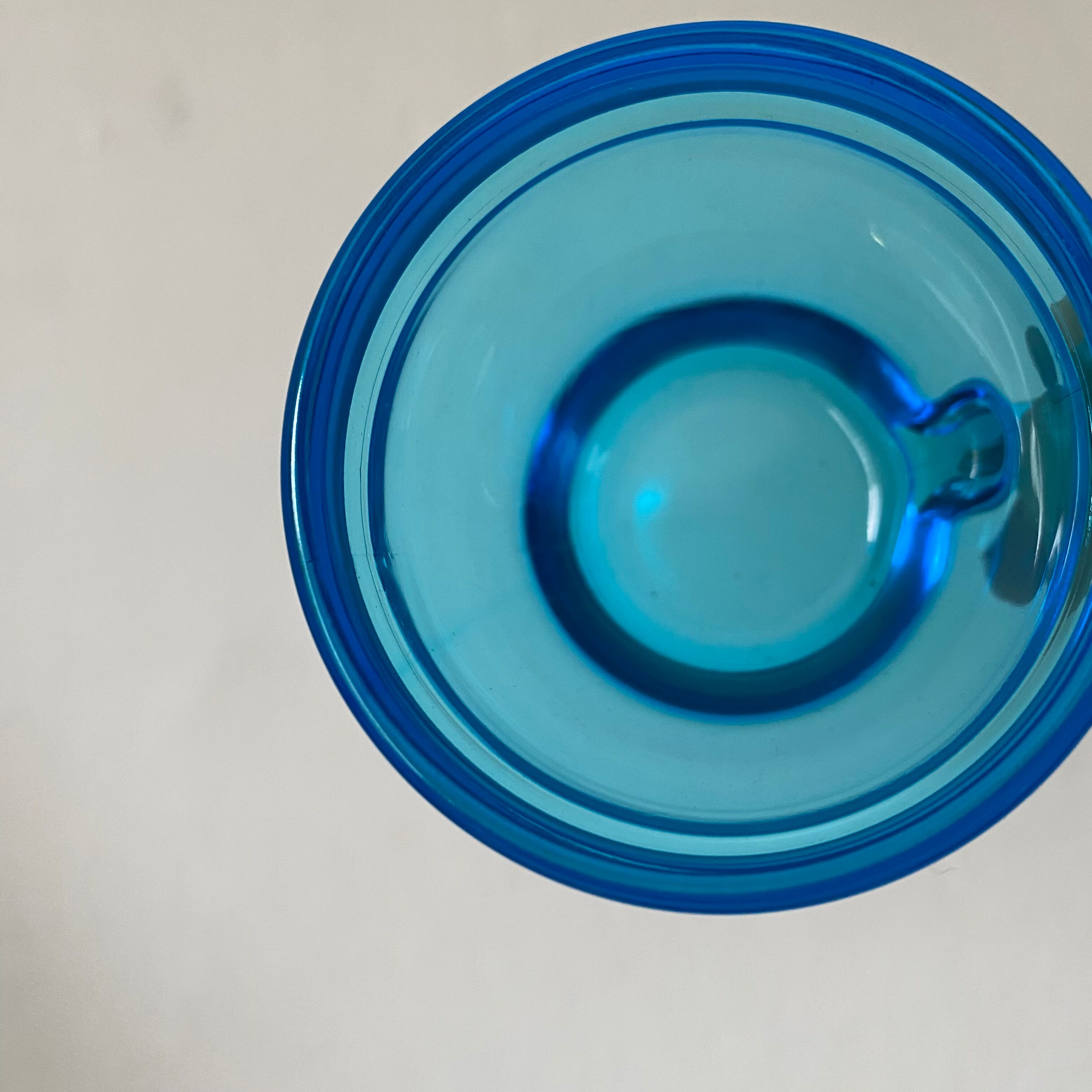 Vintage blue glass coffee cups