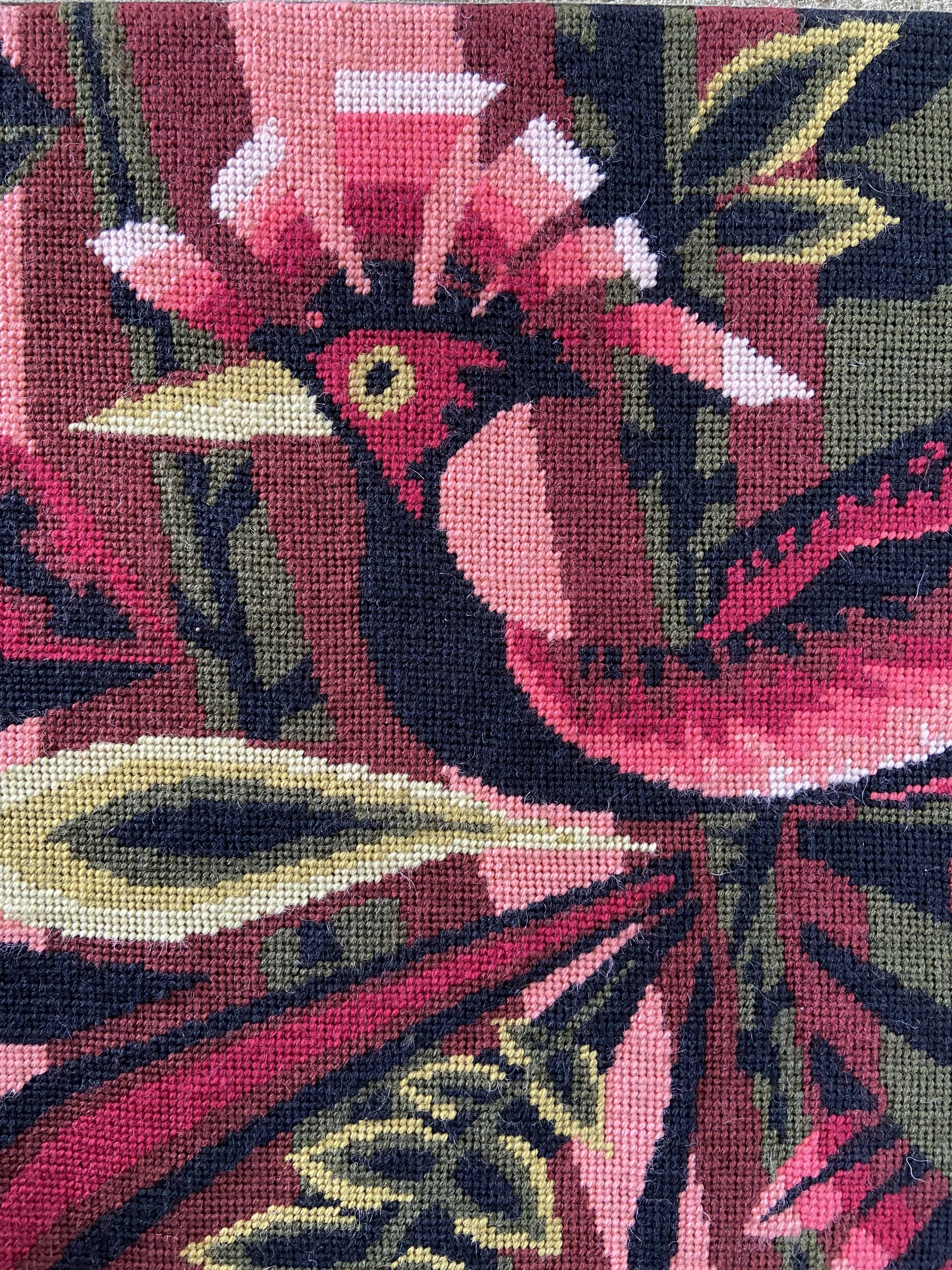 Wall tapestry -Peacock pattern- 60s