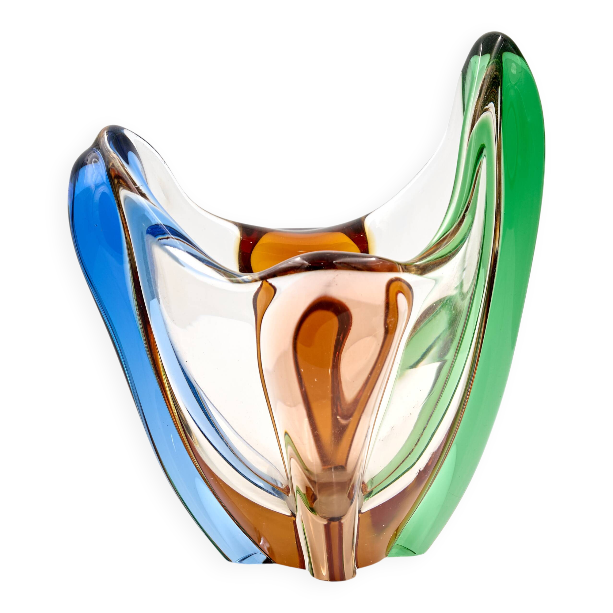 Vintage Multicolor Glass Vase by František Zemek from Rhapsody Collection