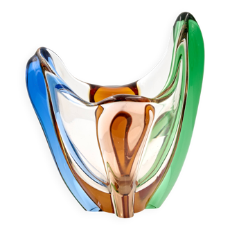 Vintage Multicolor Glass Vase by František Zemek from Rhapsody Collection