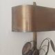 Vintage wall light Maison Charles – Brass leaves 1970s