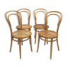 Series of 4 canne chairs