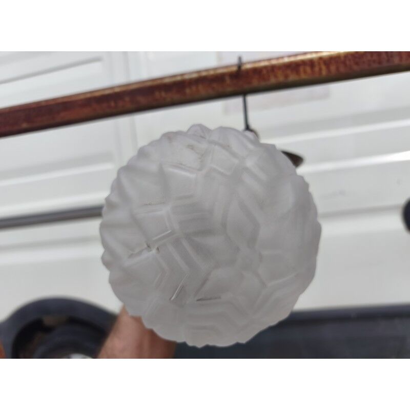 Art Deco pendant light in opalescent glass