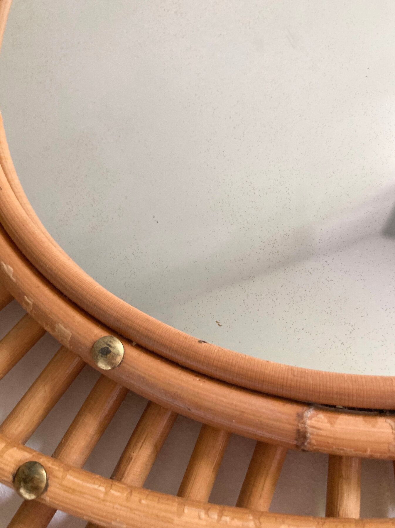 Vintage ortf rattan mirror