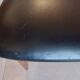 5 chairs in wood and black faux leather, Scandinavian style