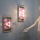 Sculptural Poliarte Murano glass wall sconces 1970s, set of 2