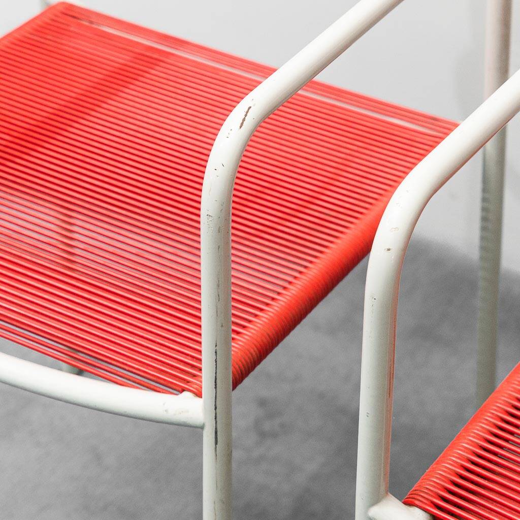 Set of 6 chairs mod. spaghetti giandomenico belotti for alias ​​80s vintage