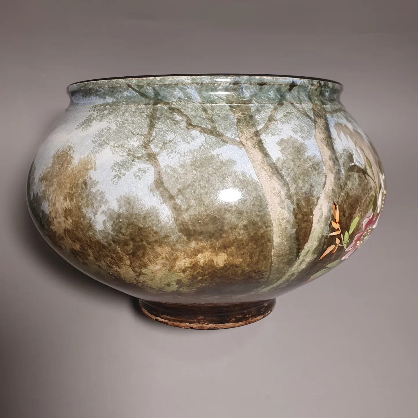 Cache-pot Gabriel Lemonnier, Houry (J) fabricant de porcelaine et de faience