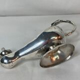 Old silver oil lamp with hallmarks from the end of the 19th century