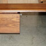 Mid-century modern right-angle desk in Brazilian wood.