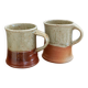 Duo of glazed stoneware cups • Bottani and Dechaud