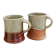 Duo of glazed stoneware cups • Bottani and Dechaud