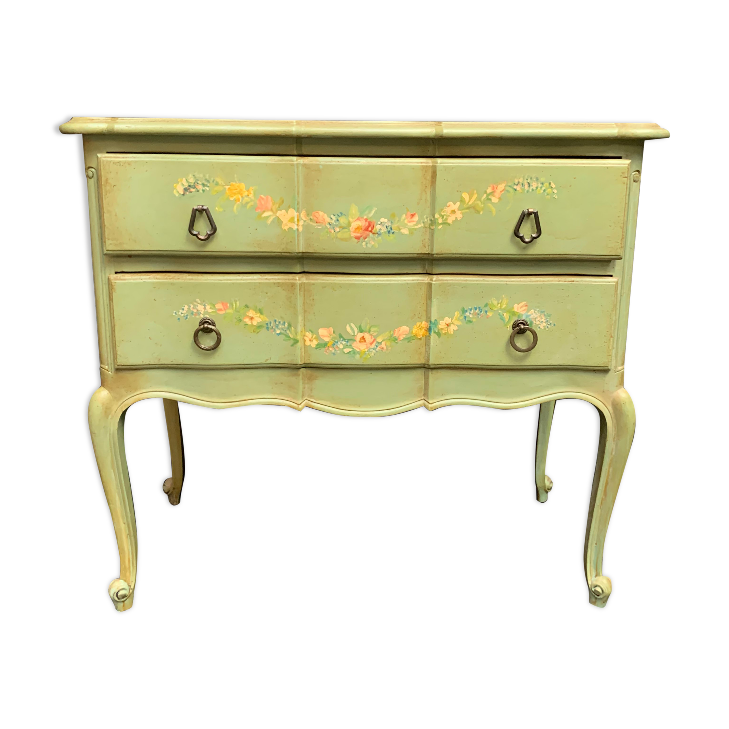 Dresser called "jumping" painted wood