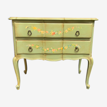 Commode dite « sauteuse » en bois peint