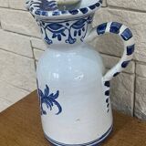 Glazed ceramic wine carafe. talavera sealed.