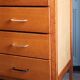 Commode pieds compas chêne blond 1950