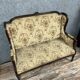 Louis XVI style wingback bench in carved wood circa 1850