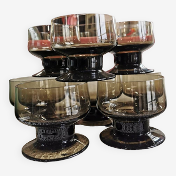 Smoked glass cups