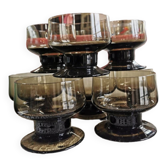 Smoked glass cups