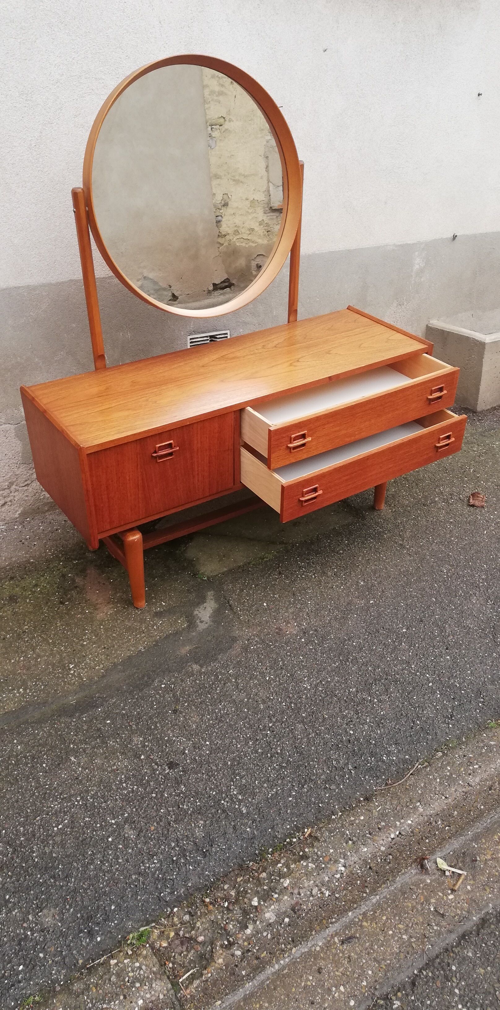 Scandinavian teak dressing table