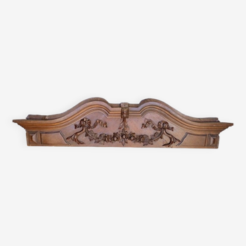 Pediment carved wood paneling Louis XVI style ep XIXth