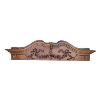 Pediment carved wood paneling Louis XVI style ep XIXth