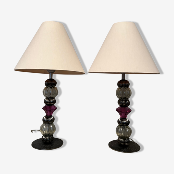 Pair table lamps