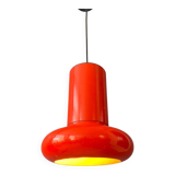 Vintage red space age cone pendant lamp