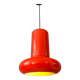 Vintage red space age cone pendant lamp
